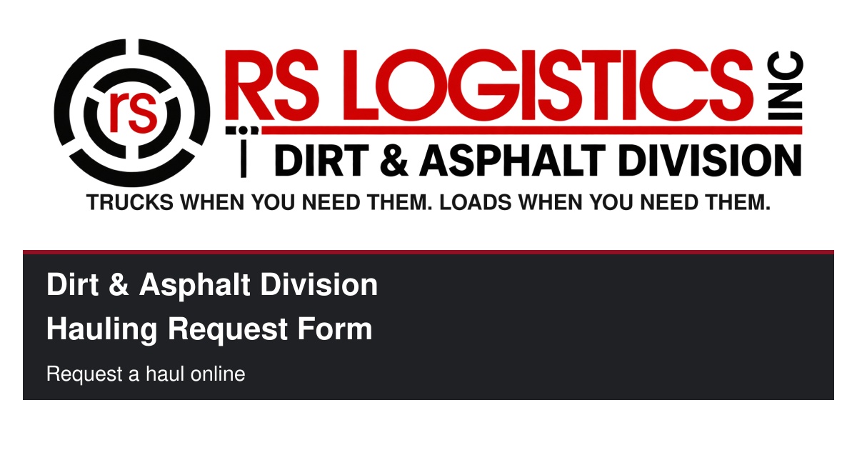 RS Logistics — click to complete your Hauling Order Form